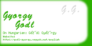 gyorgy godl business card